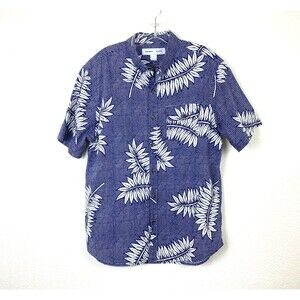 Old Navy Men's Relaxed Fit Shirt Size M Button-Up Cotton Beach Tropical